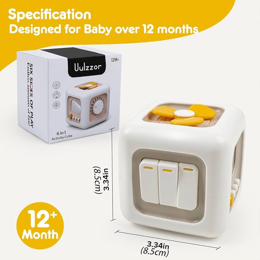Amazon | キューブそわそわおもちゃ 6面 12〜18ヶ月の赤ちゃん